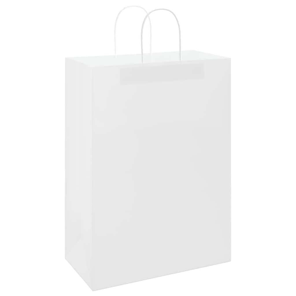 Sacos de papel 250 unid com alças branco 32x17x44 cm