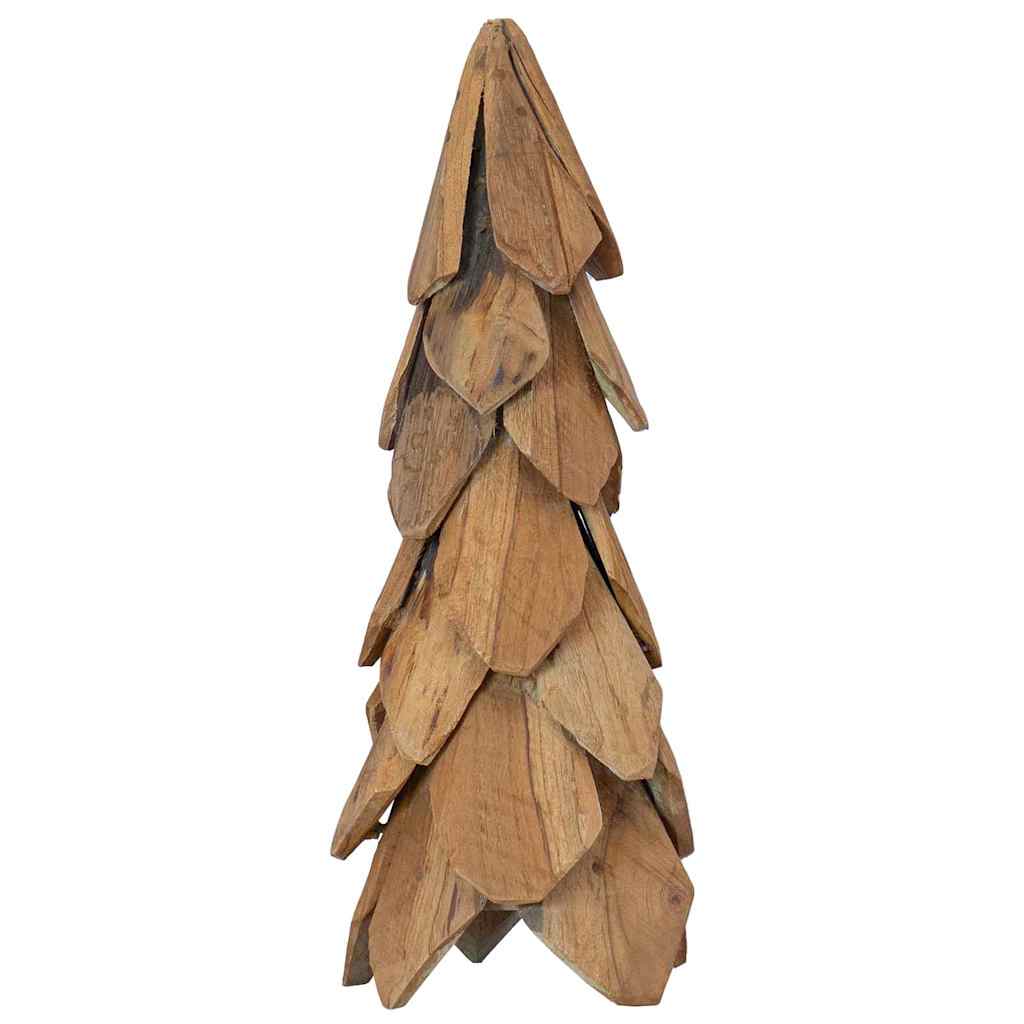 Árvore de natal castanho 51 cm madeira de teca maciça