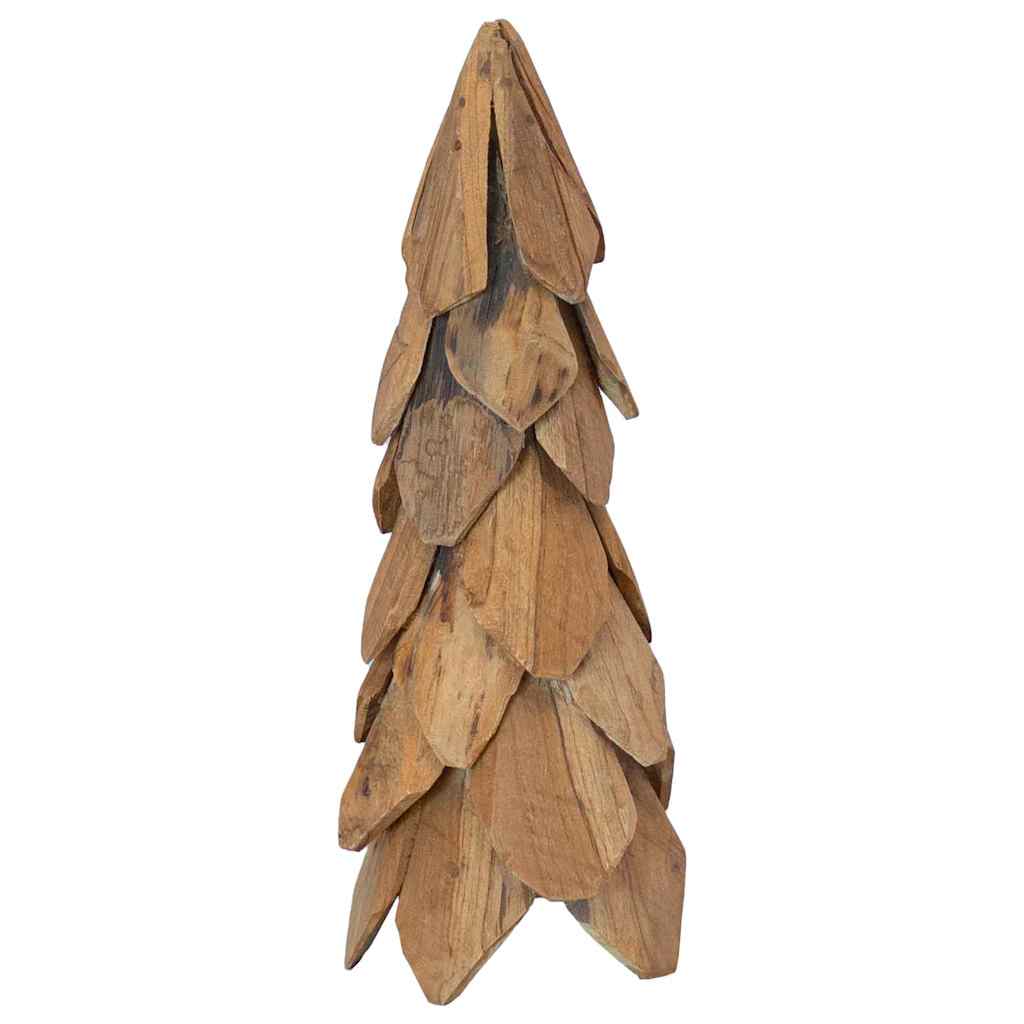 Árvore de natal castanho 51 cm madeira de teca maciça