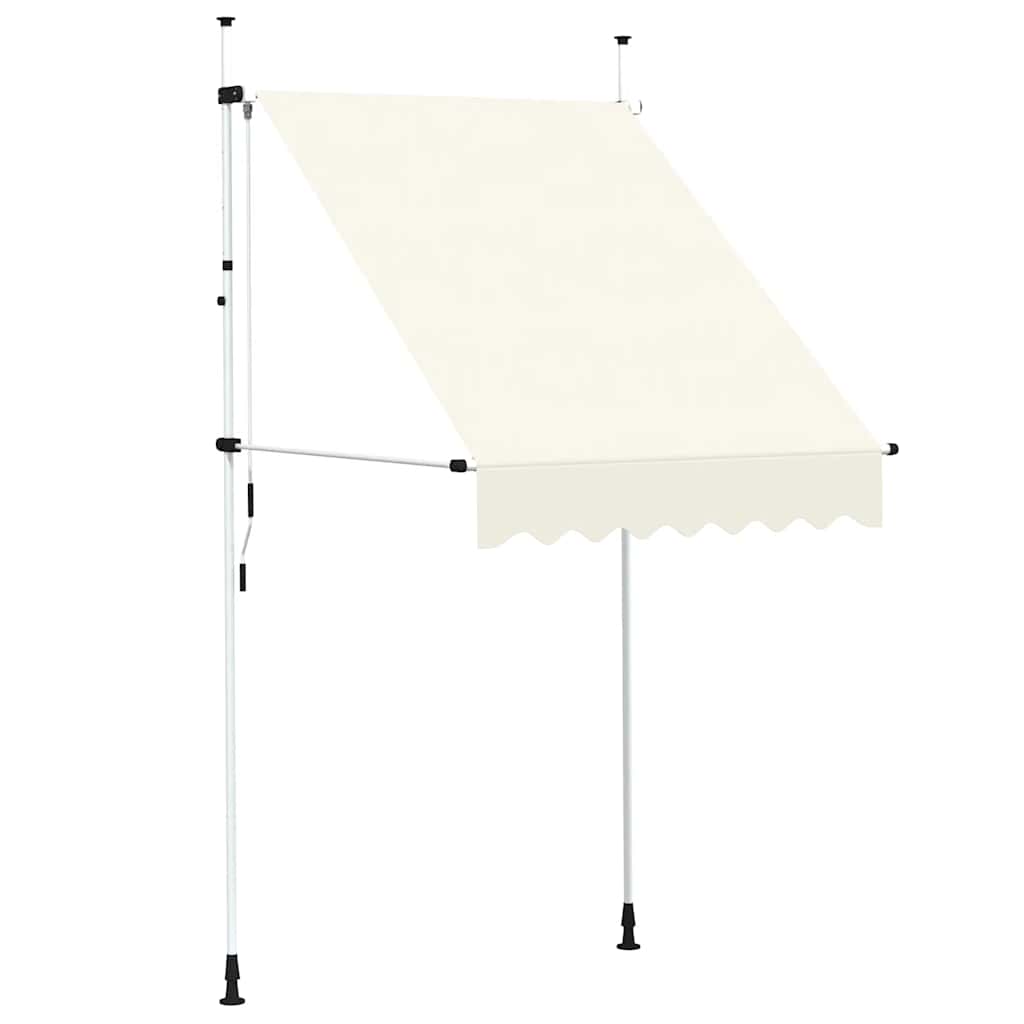 Toldo retrátil manual 150 cm creme