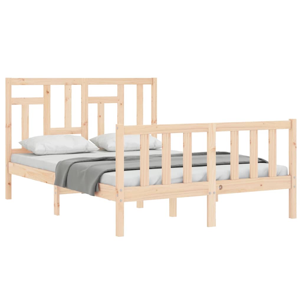Cama sem colchão 140x200 cm madeira de pinho maciça