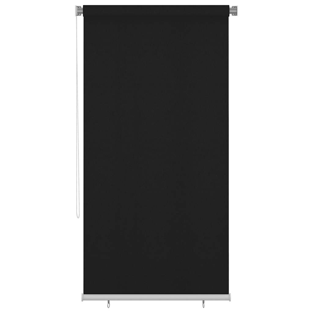 Estore de rolo para exterior 125 (l) x 230 (a) cm preto
