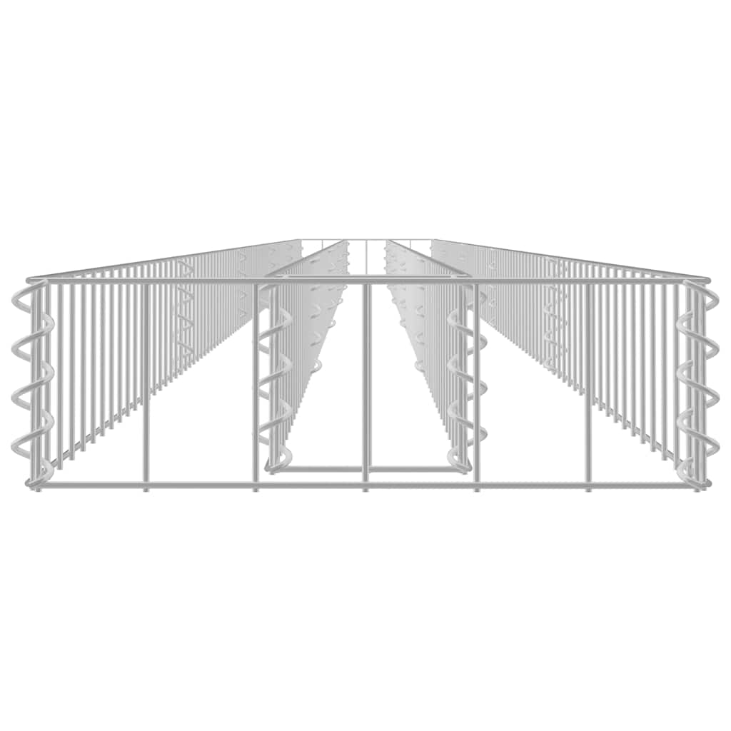 Canteiro elevado/cesto gabião 450x30x10 cm aço galvanizado