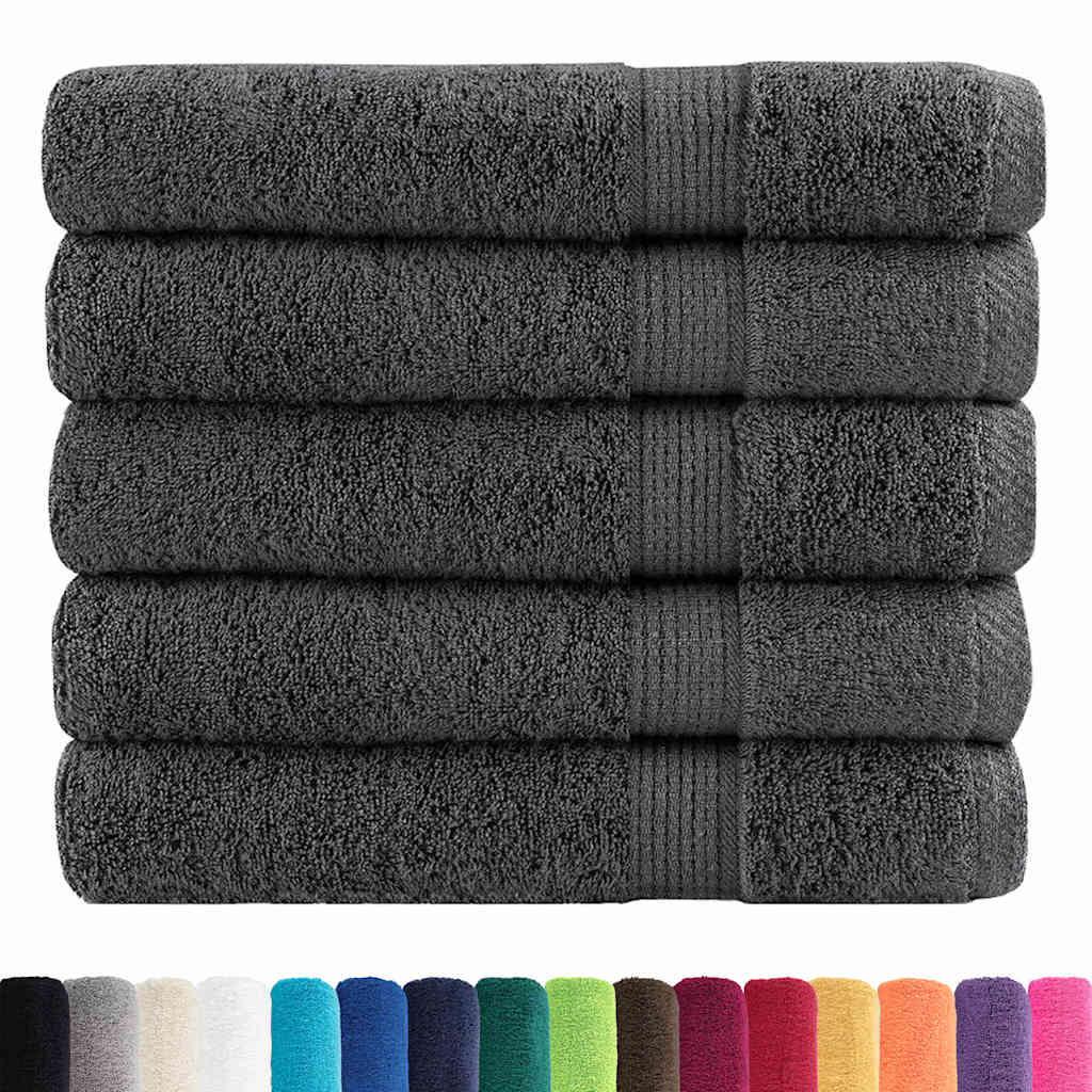 Toalhas premium solund 25 pcs 100x200 cm 600 gsm antracite
