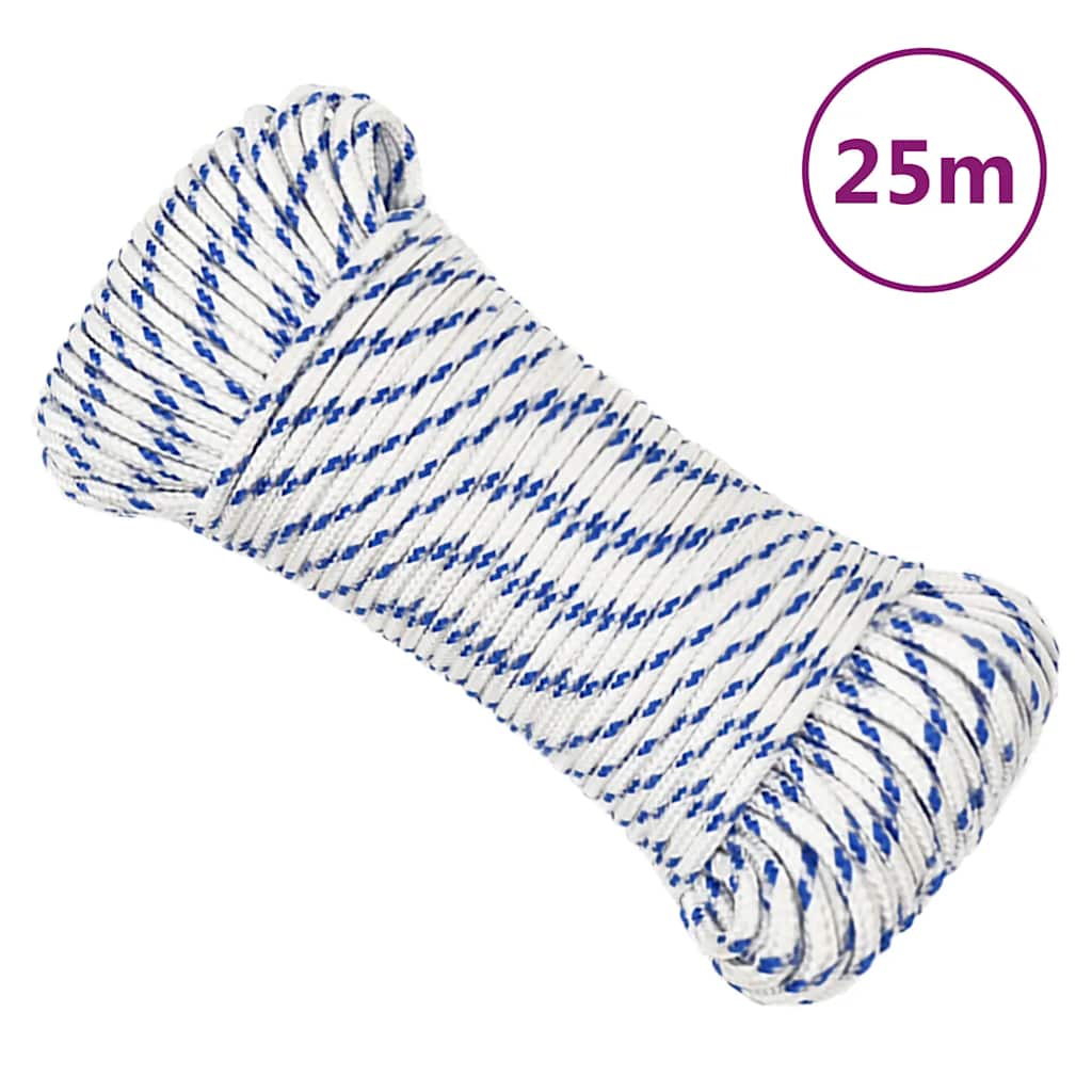 Corda de barco 4 mm 25 m polipropileno branco