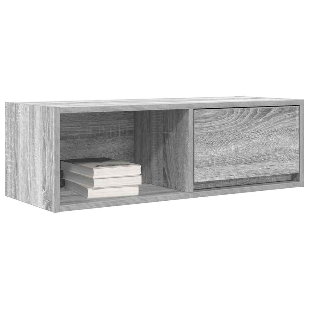 Móvel de TV 80x31x25,5 cm derivados de madeira sonoma cinzento