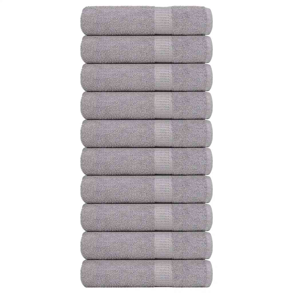 Toalhas de mãos frogn 10 pcs 50x100 cm 360 g/m² cinzento