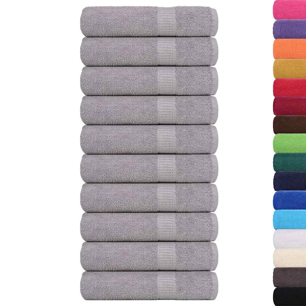 Toalhas de mãos frogn 10 pcs 50x100 cm 360 g/m² cinzento