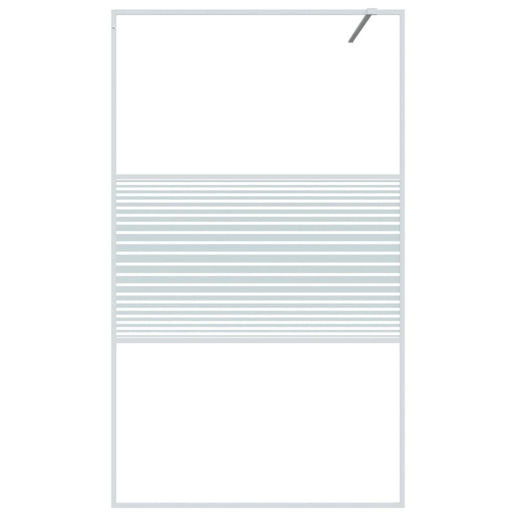 Divisória de chuveiro branco 115x195 cm vidro esg transparente