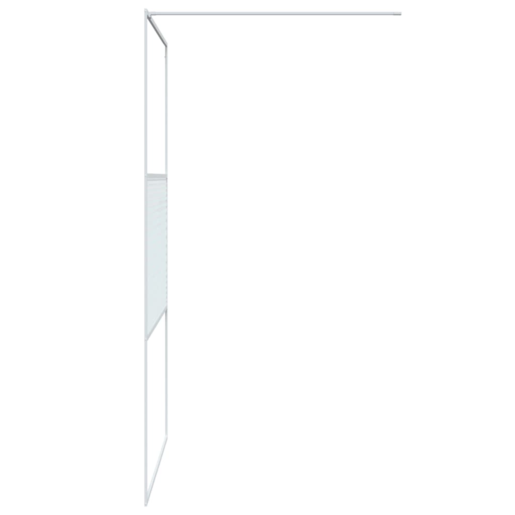 Divisória de chuveiro branco 115x195 cm vidro esg transparente
