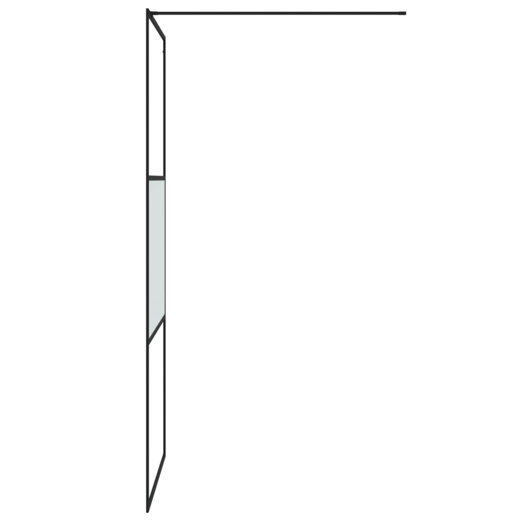 Divisória de chuveiro 90x195 cm vidro semiopaco esg preto