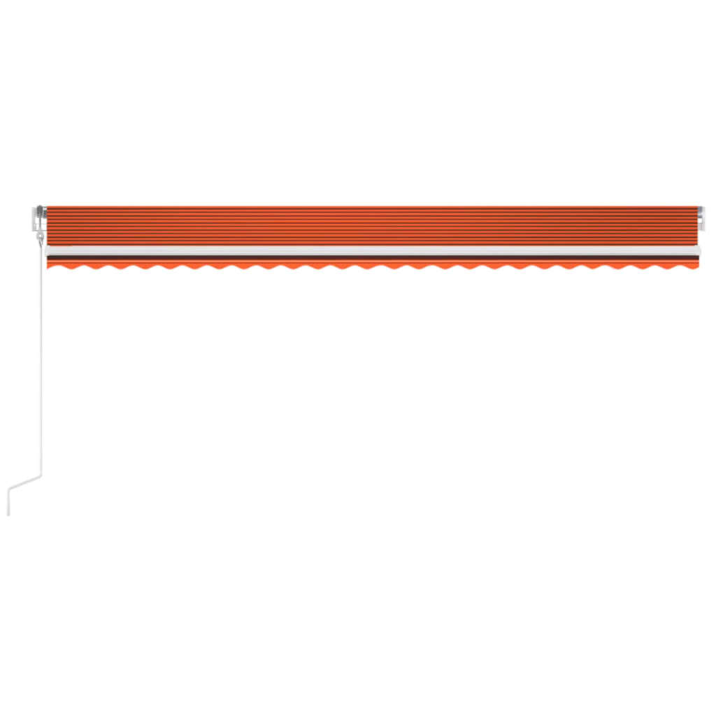 Toldo autom. LED e sensor de vento 600x300 cm laranja/castanho