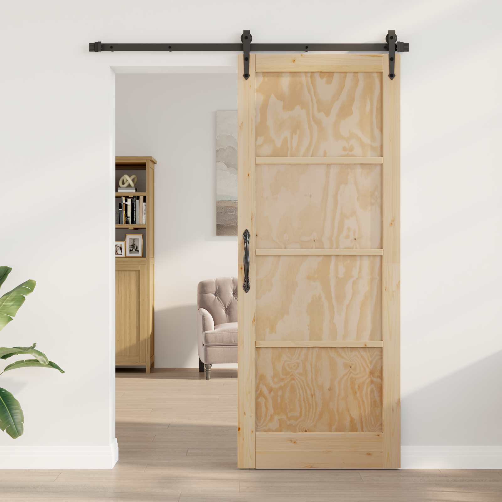Porta interna natural 93 x 211 cm contraplacado