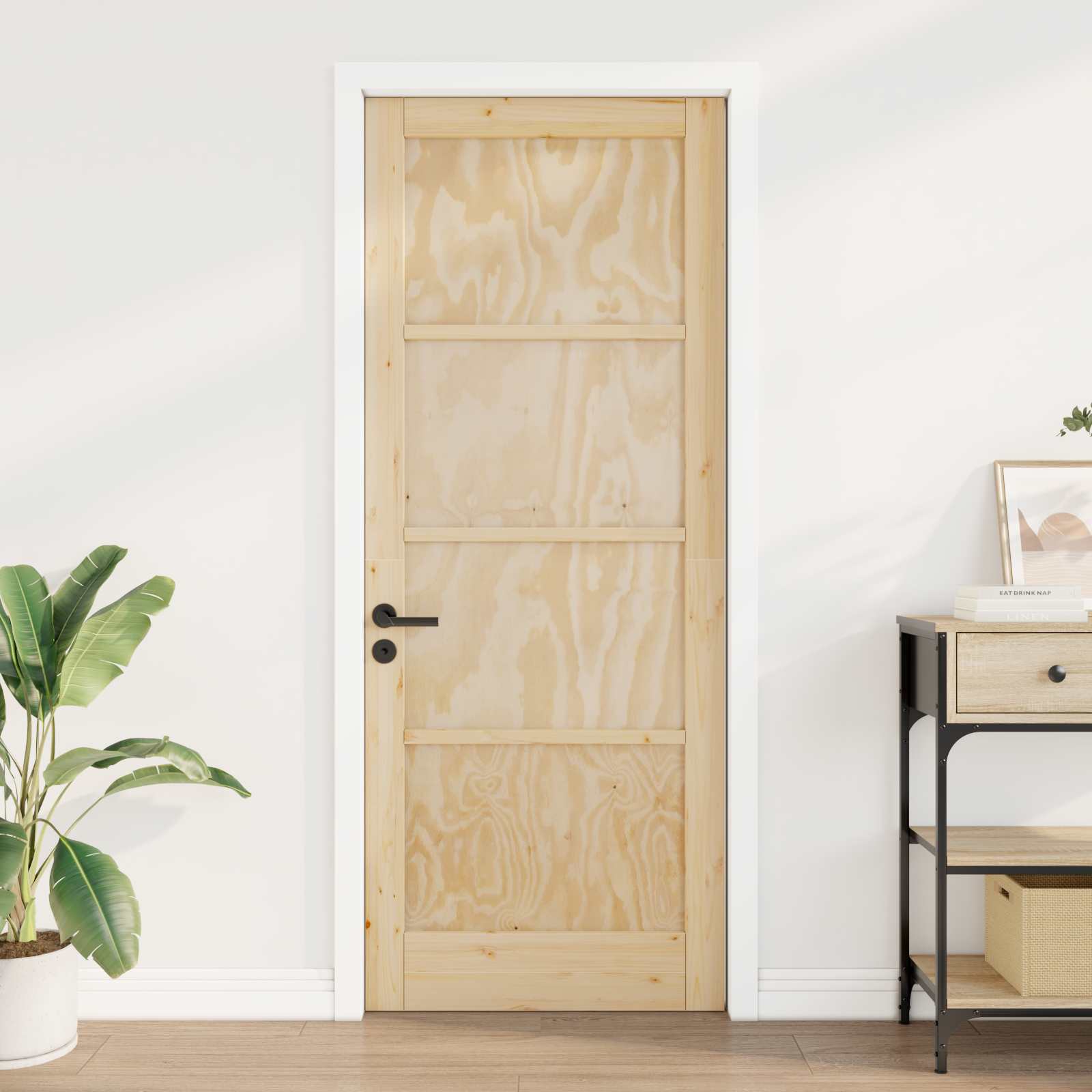 Porta interna natural 93 x 211 cm contraplacado