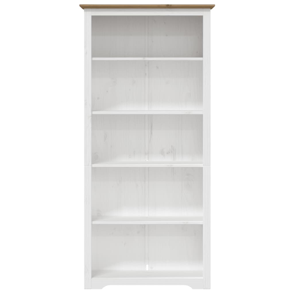 Estante bodo 5 prateleiras 82x40x173 cm pinho maciço castanho