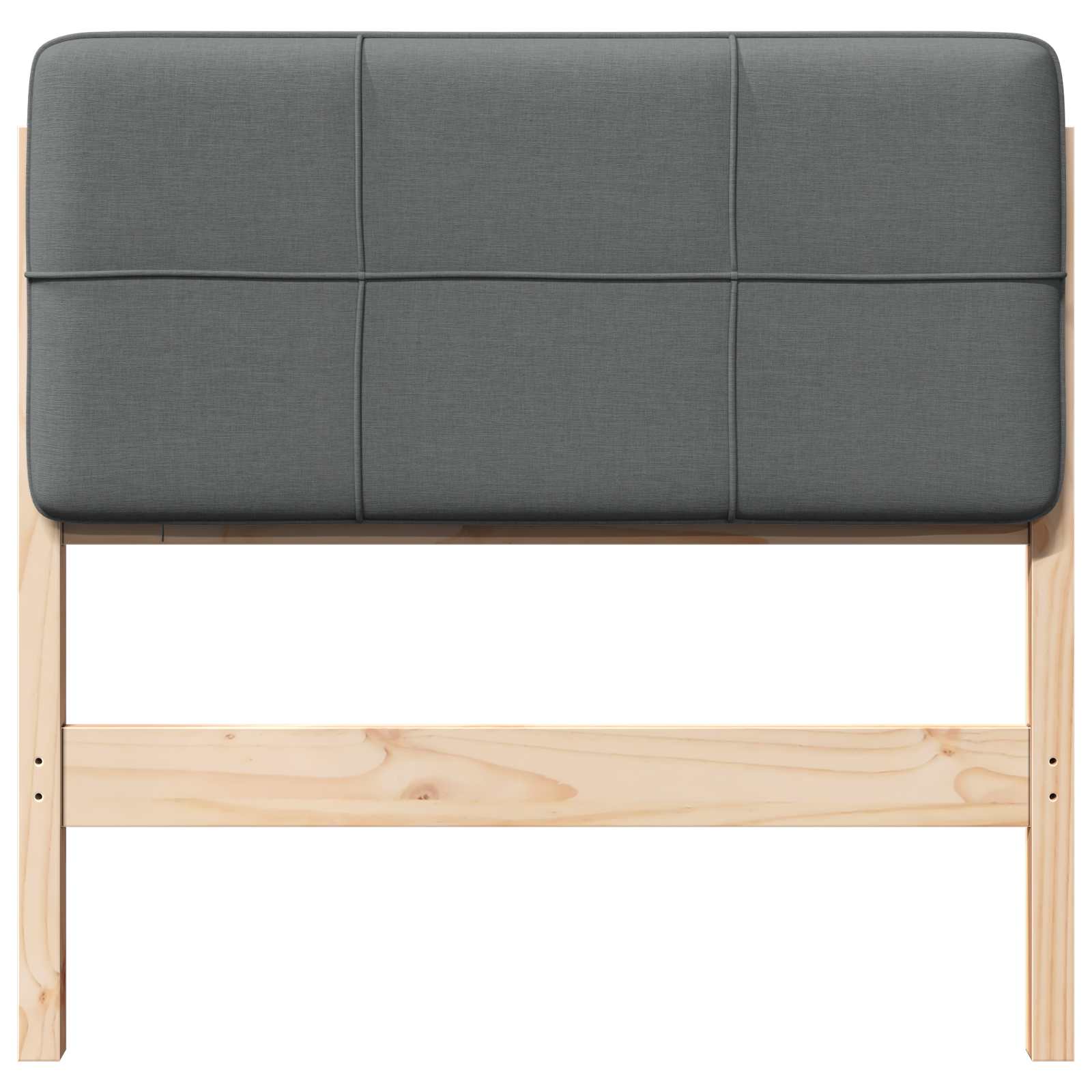Cabeceira estofada com cabeceira marrom e cinza claro 80 cm