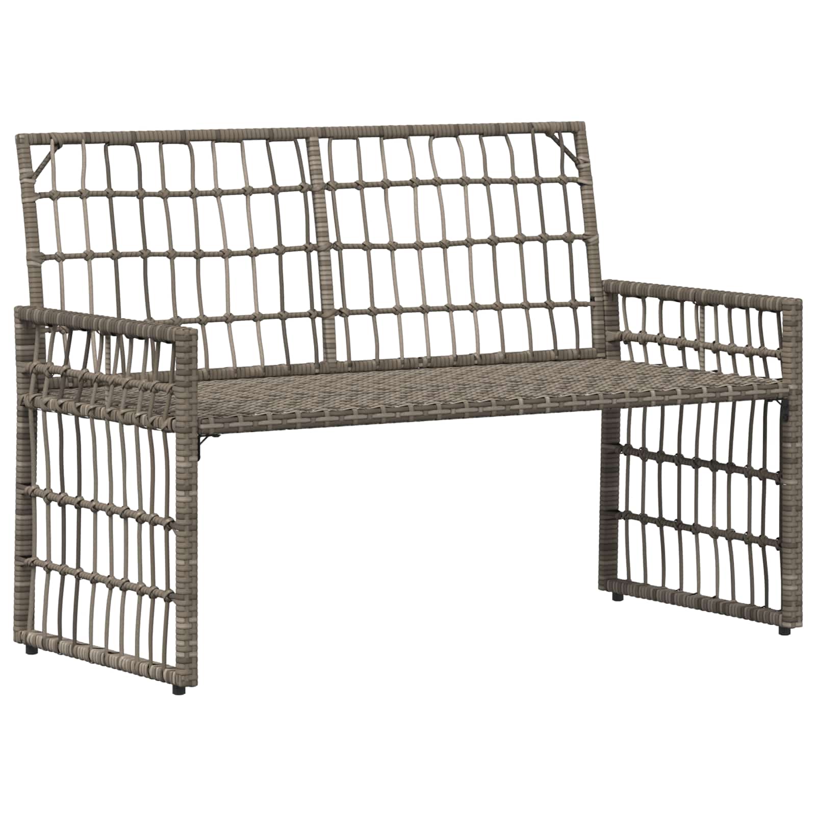 Banco de exterior liso cinza e cinza escuro 116 x 55 x 82 cm