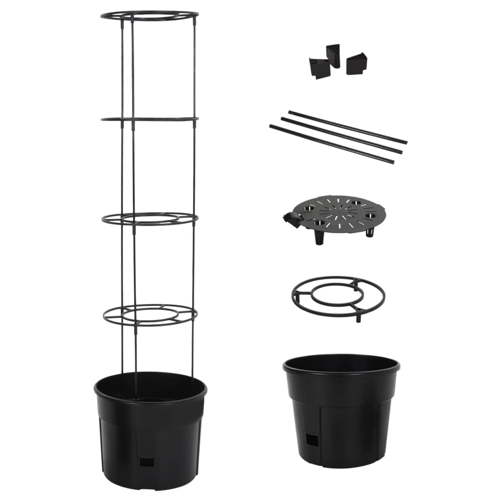 Vaso p/ cultivo de tomate ø39x150 cm polipropileno antracite