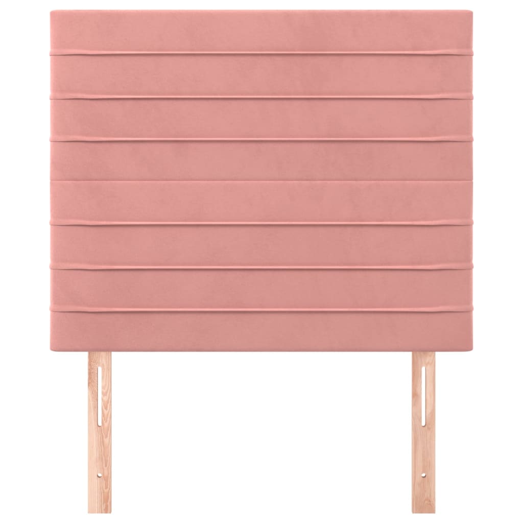 Cabeceira rosa 100x5x118/128 cm veludo
