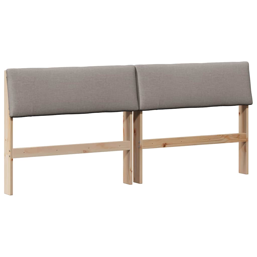 Cabeceira estofada cinzento-acastanhado 200 cm