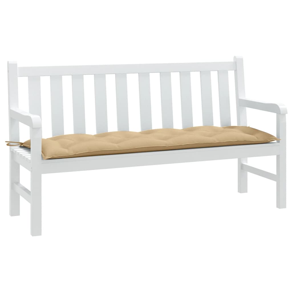 Almofadão p/ banco de jardim 150x50x7 cm mesclado tecido bege