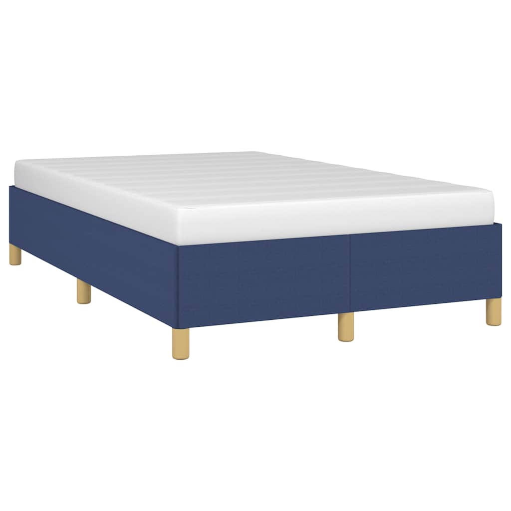 Estrutura de cama sem colchão 120x190 cm tecido azul