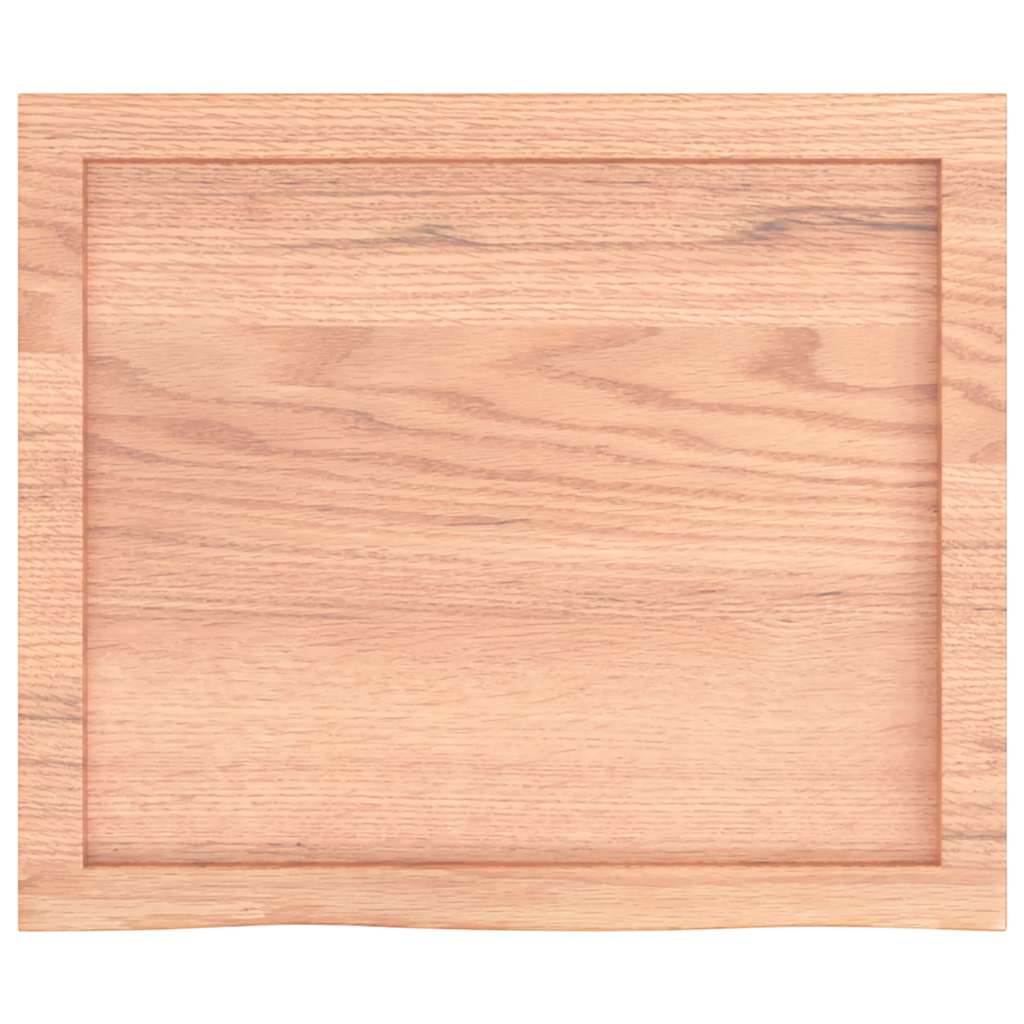 Bancada p/ wc 60x50x(2-4) cm madeira maciça tratada castanho
