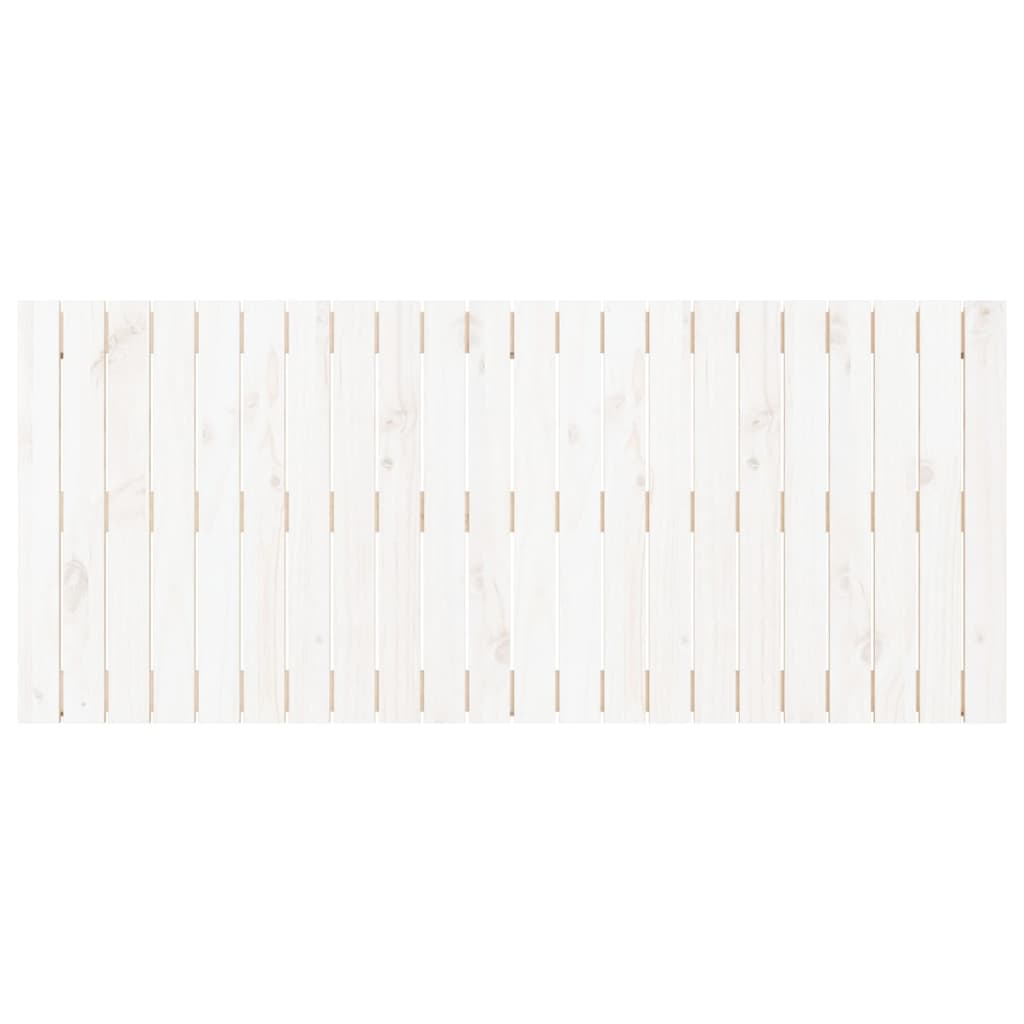Cabeceira de parede 140x3x60 cm madeira de pinho maciça branco