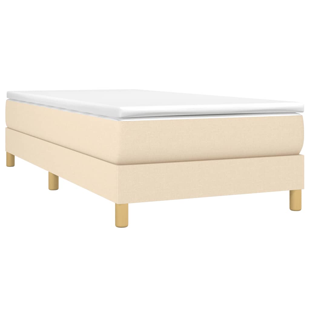 Estrutura de cama com molas 80x200 cm creme