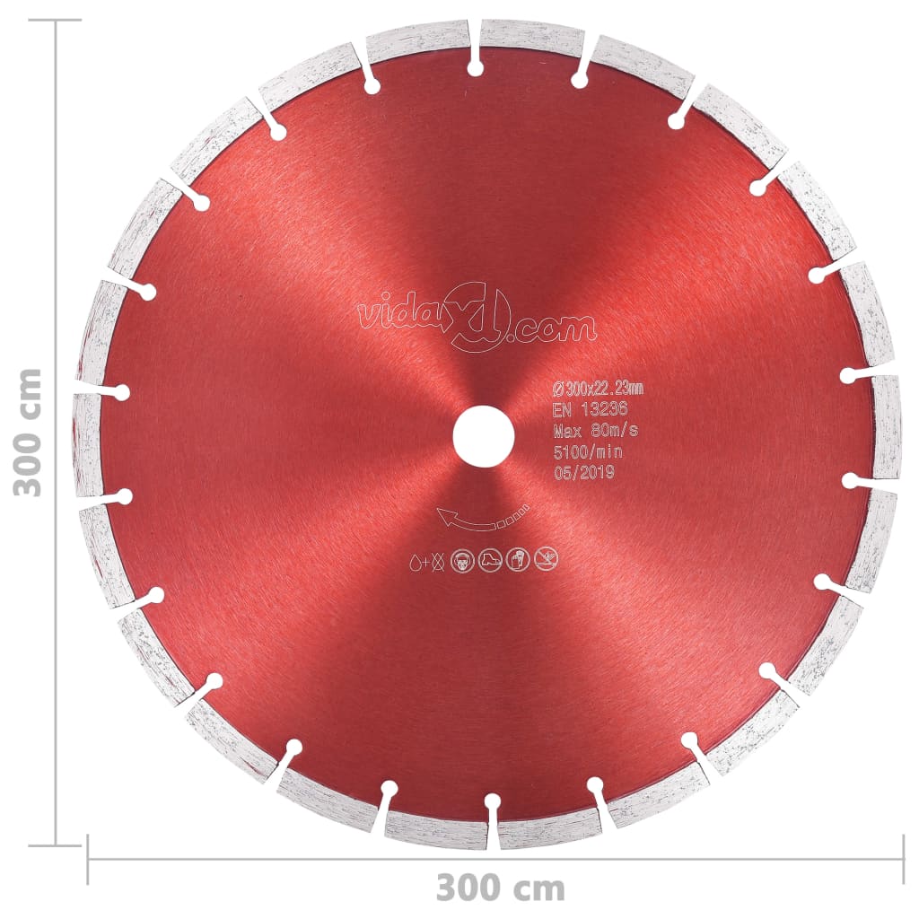 Disco de corte de diamante aço 300 mm