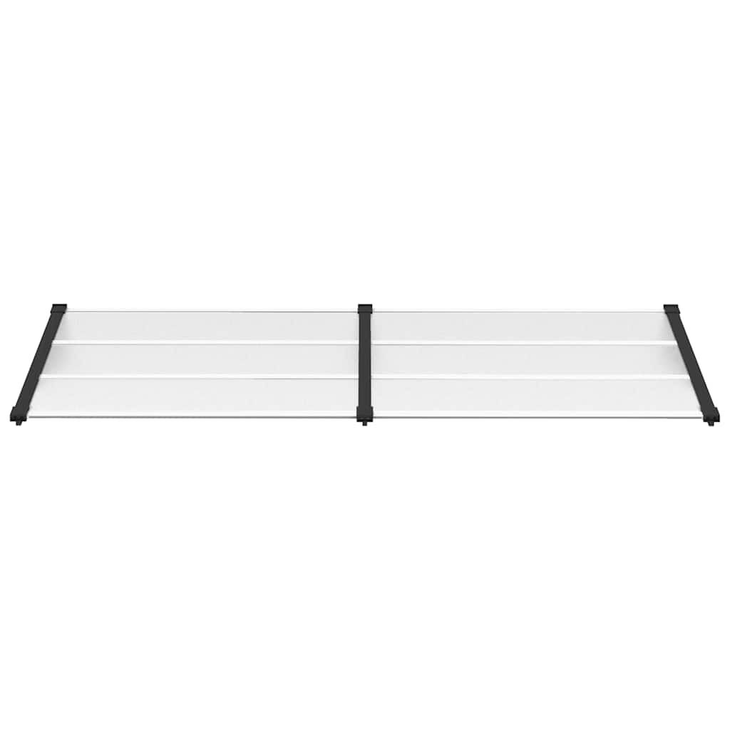 Toldo para porta 239x90 cm policarbonato preto/transparente