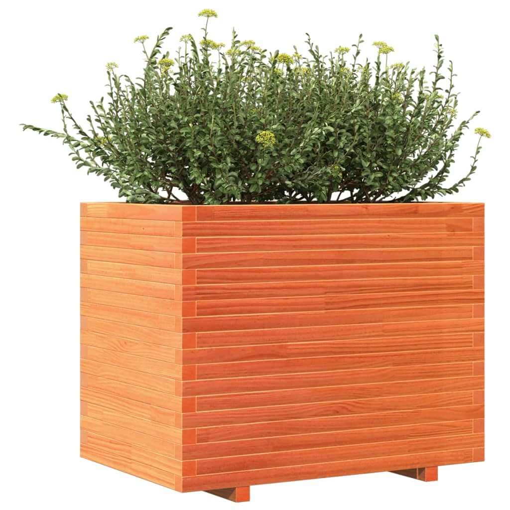 Vaso/floreira de jardim 90x60x72,5 cm pinho maciço castanho mel