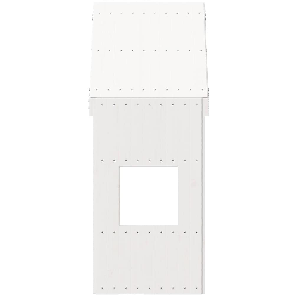 Telhado de cama infantil 55x84x132 cm pinho maciço branco