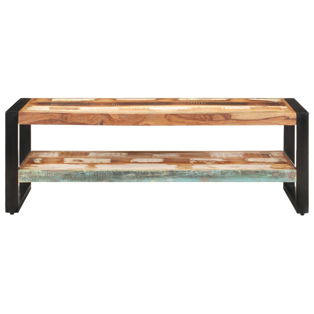 Mesa de centro 120x60x40 cm madeira recuperada maciça