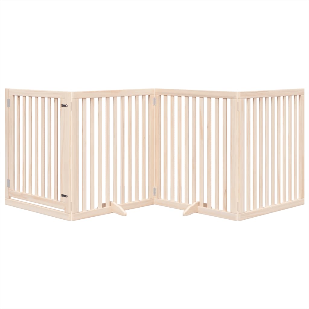 Portão para cães com porta dobrável 4 painéis 320 cm álamo