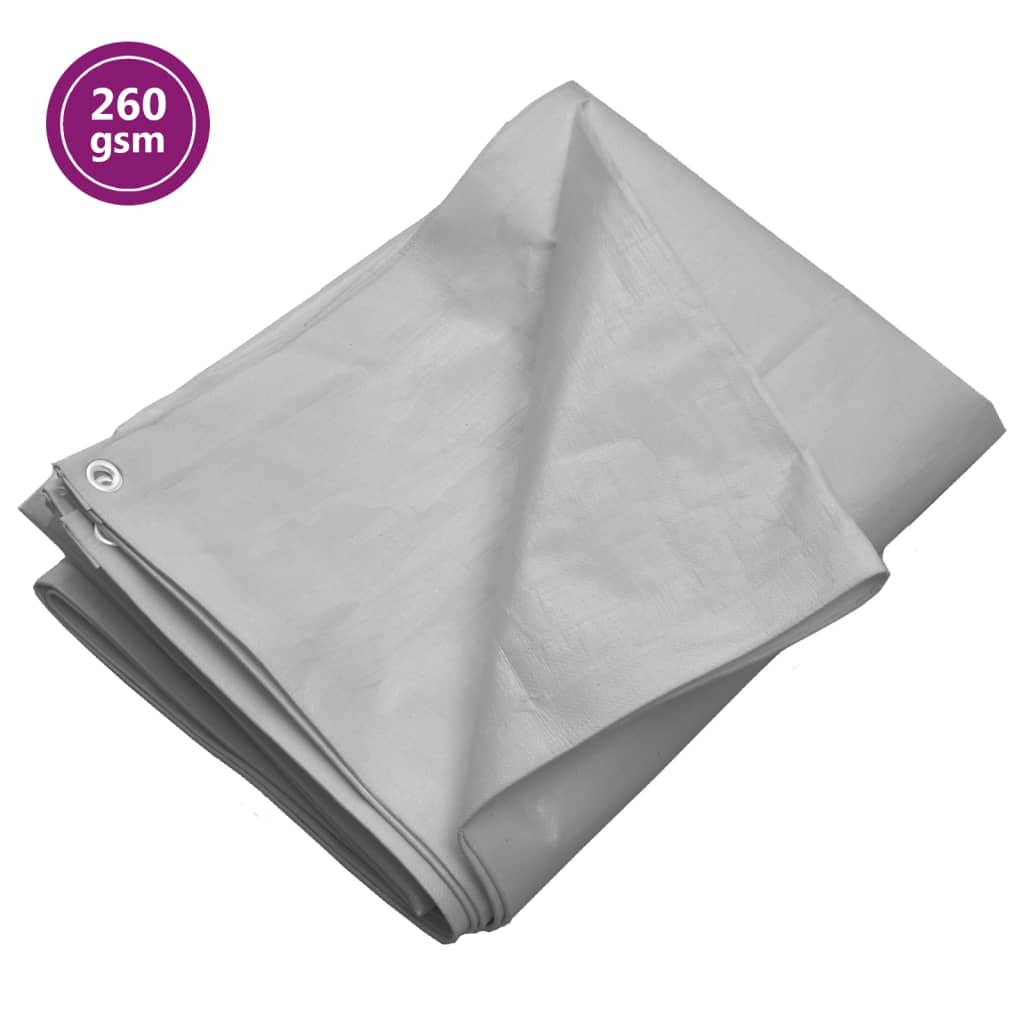 Lona 260 g/m² 8x8 m pead cinzento