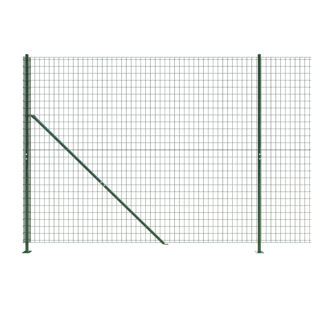 Cerca de malha de arame com flange 2x25 m verde