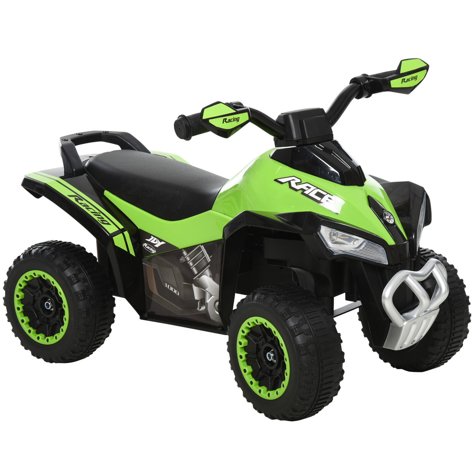 Quadriciclo infantil para crianças acima de 18 meses com função de luzes e música desenho inovador suporta até 20kg 67,5x38x44cm verde