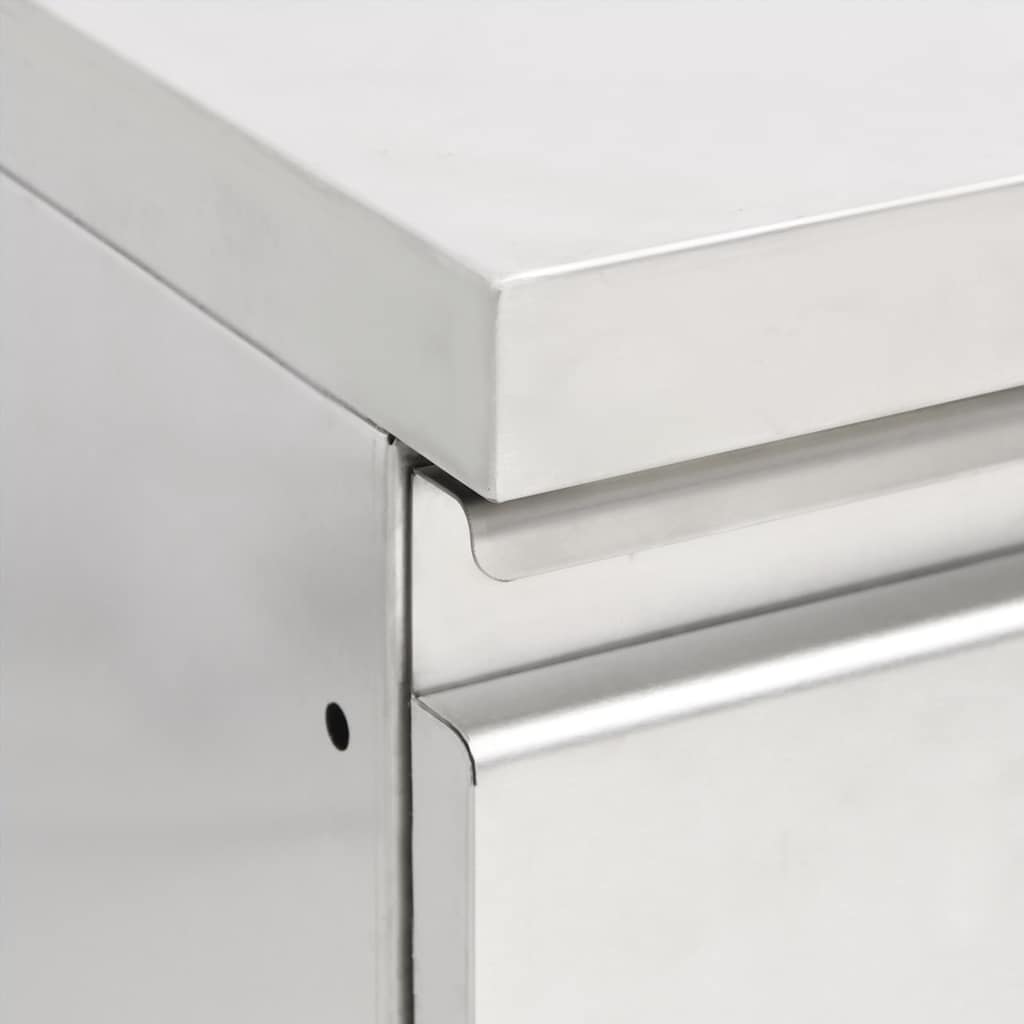 Armários de cozinha comerciais 2 pcs aço inoxidável