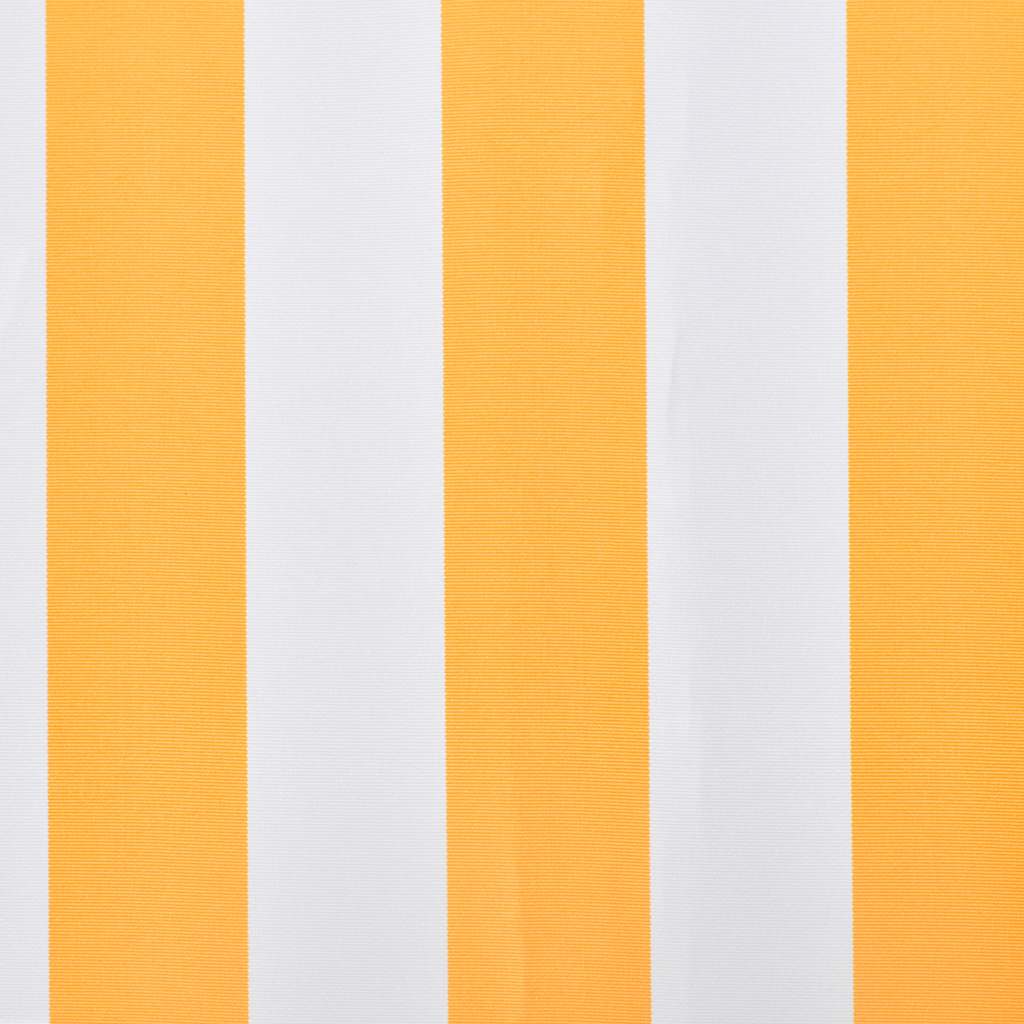 Tecido de substituição para toldo amarelo e branco 300x250 cm poliéster