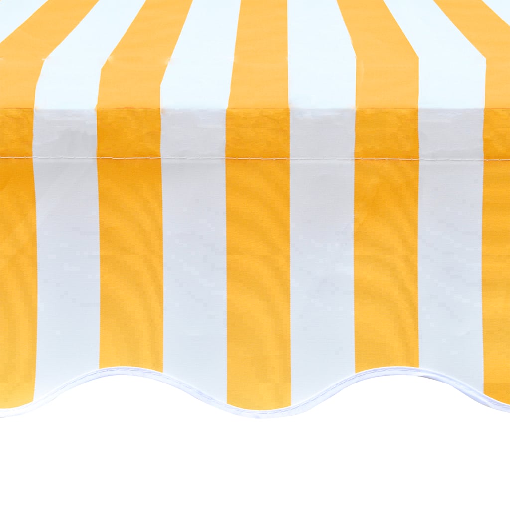Tecido de substituição para toldo amarelo e branco 300x250 cm poliéster