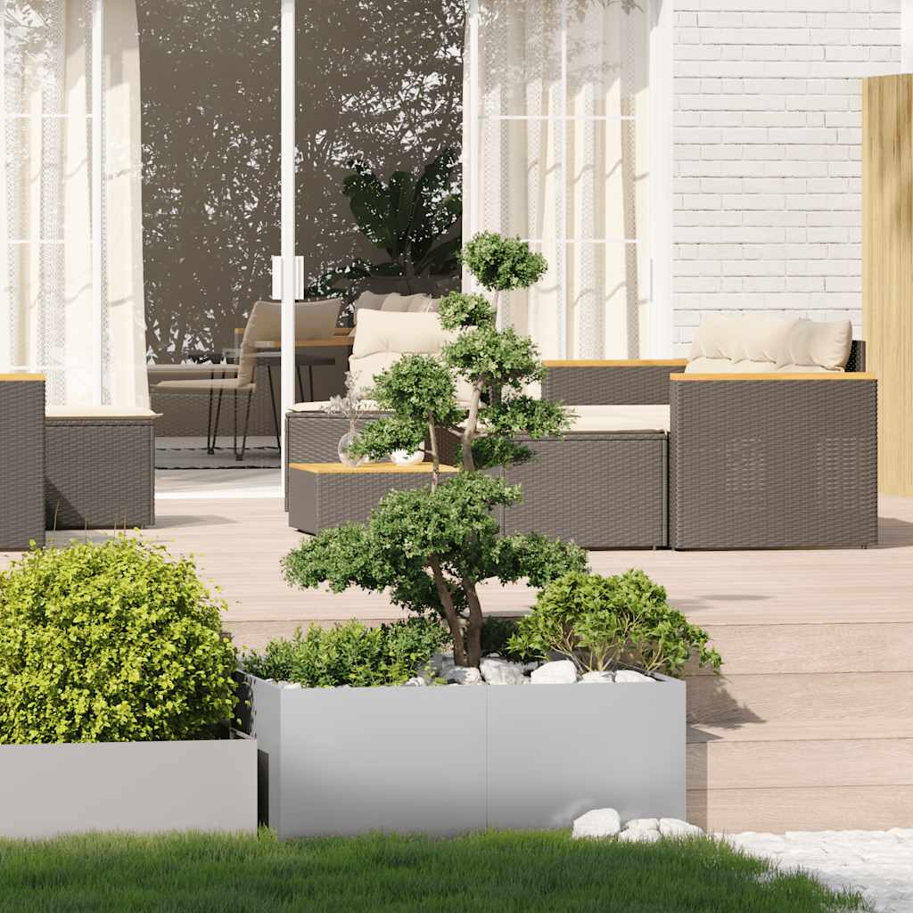 Planter 100x100x40 cm aço galvanizado