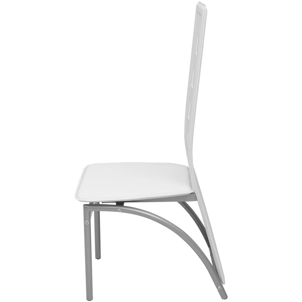 Cadeiras de jantar 2 pcs couro artificial branco