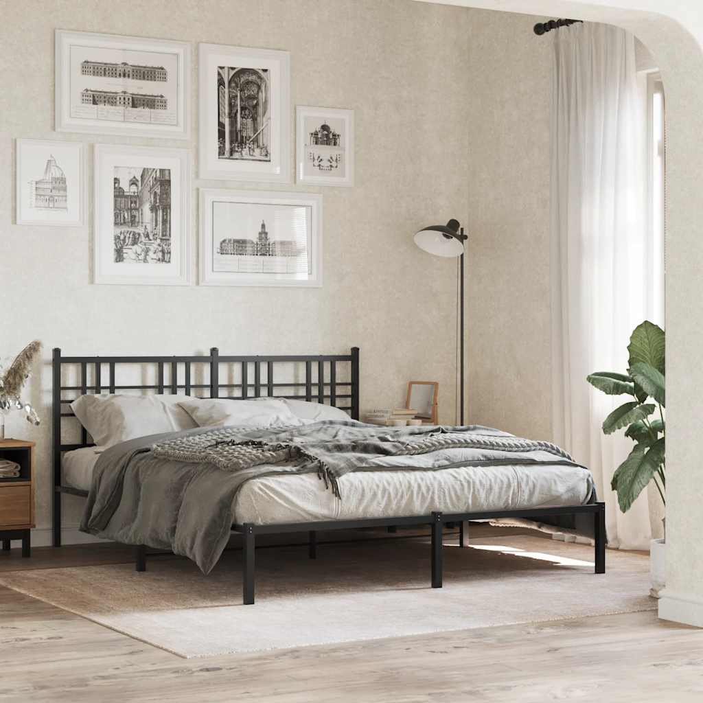 Cabeceira de substituição 160 cm metal preto