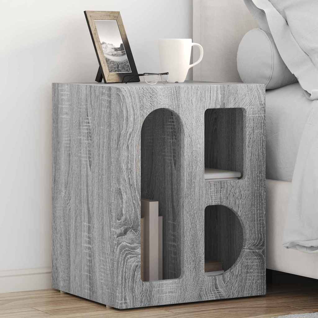Mesa-de-cabeceira elst cinza sonoma 40 x 35 x 50 cm