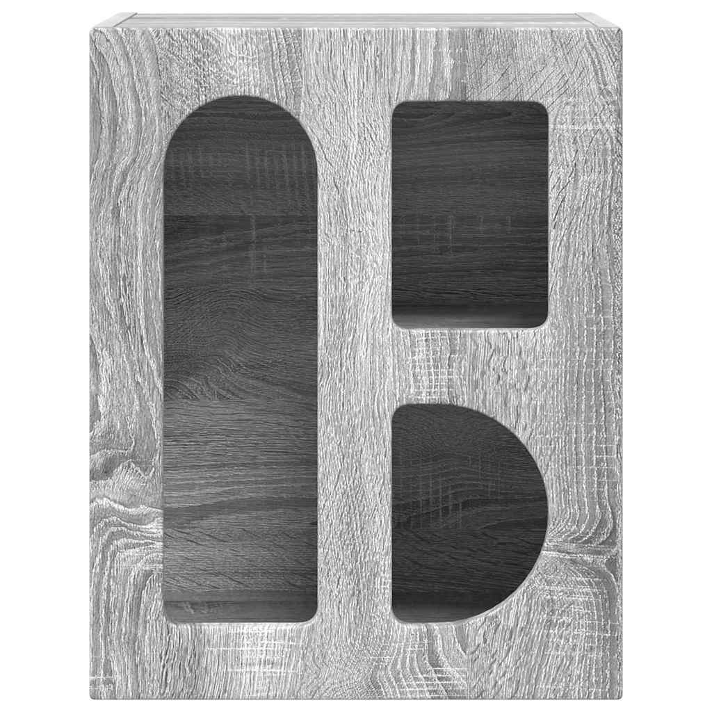 Mesa-de-cabeceira elst cinza sonoma 40 x 35 x 50 cm