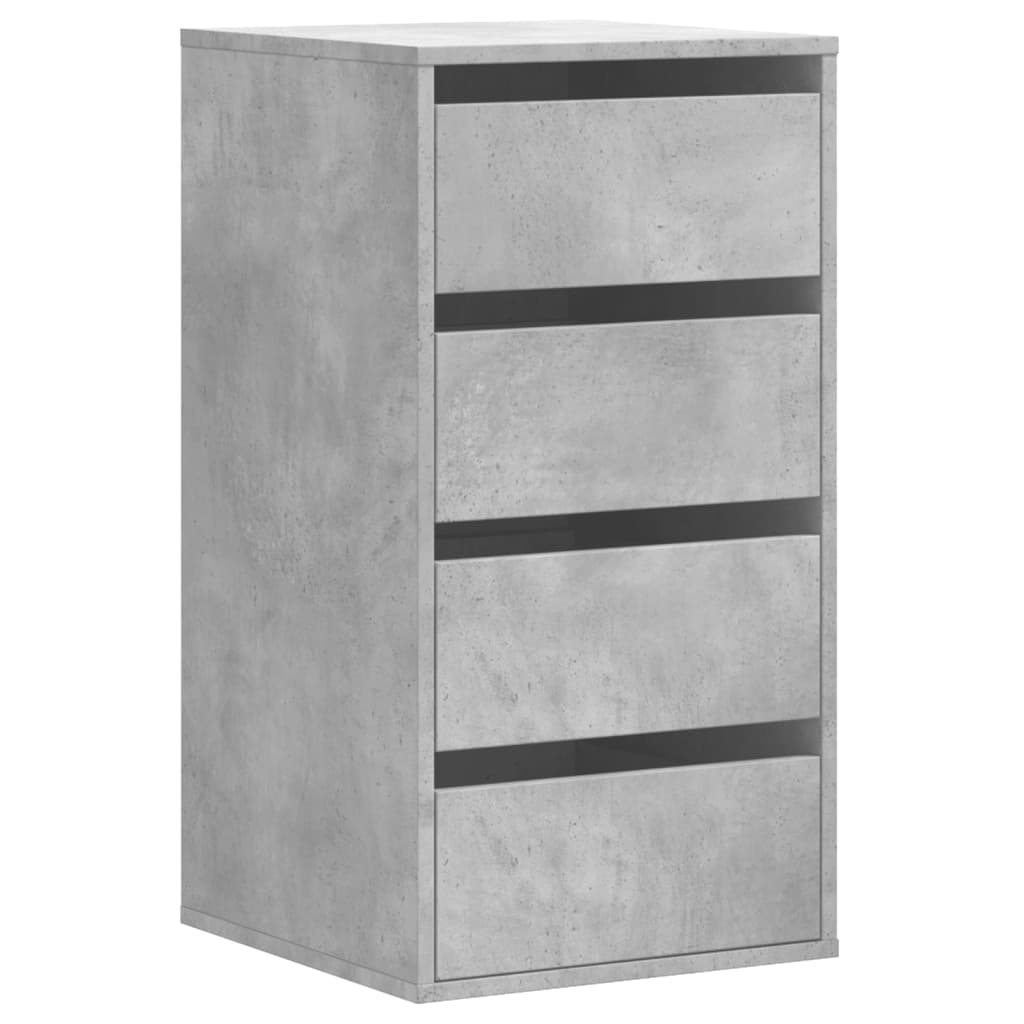 Cómoda 40x41x76 cm derivados de madeira cinzento cimento