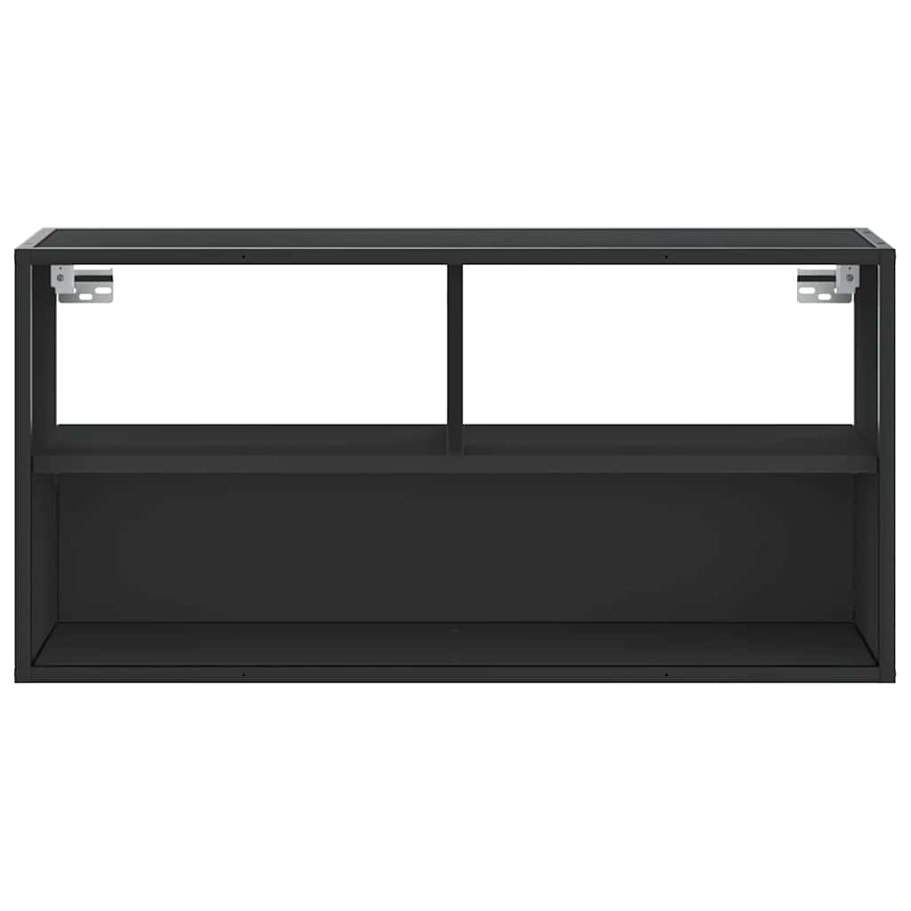 Móvel para TV 80x31x39,5 cm derivados de madeira/metal preto