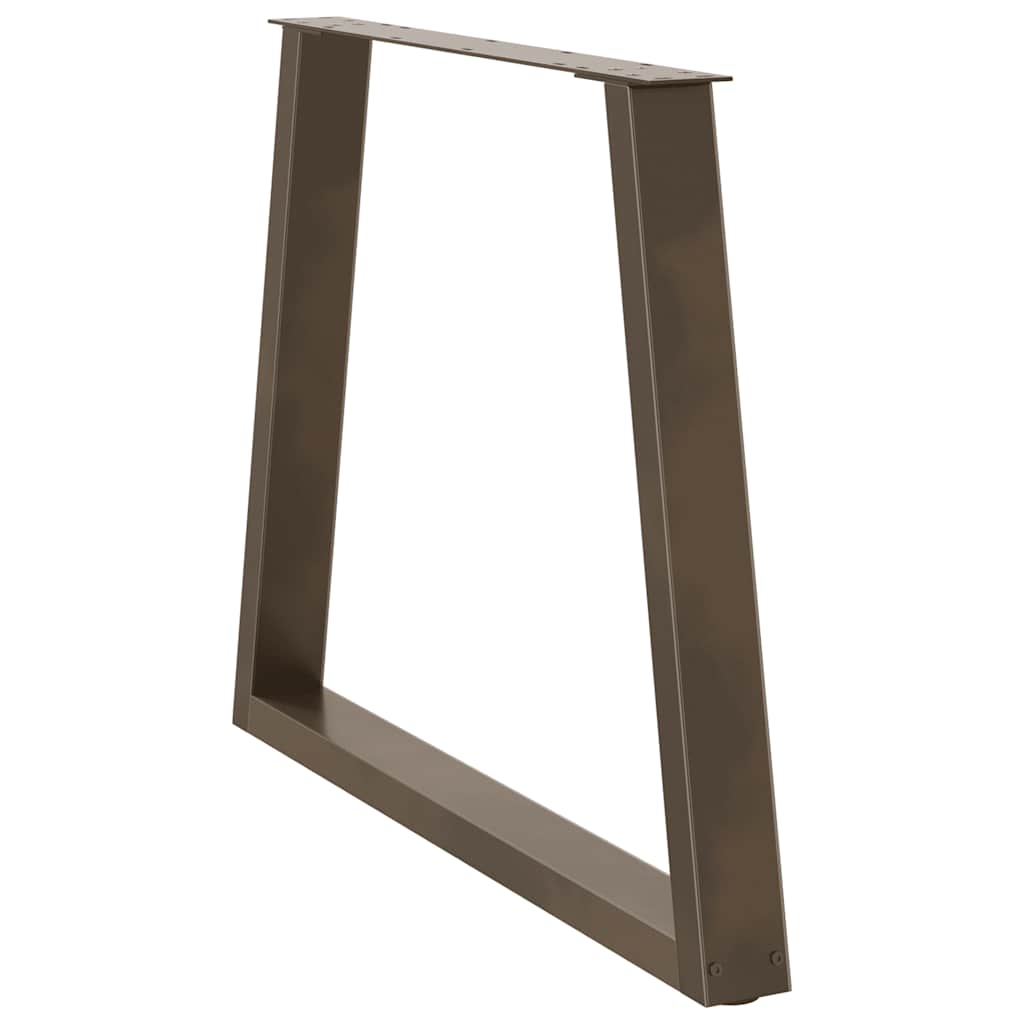 Pés para mesa de jantar em formato de v, 3 peças, aço natural, 80x(72-73,3) cm, aço