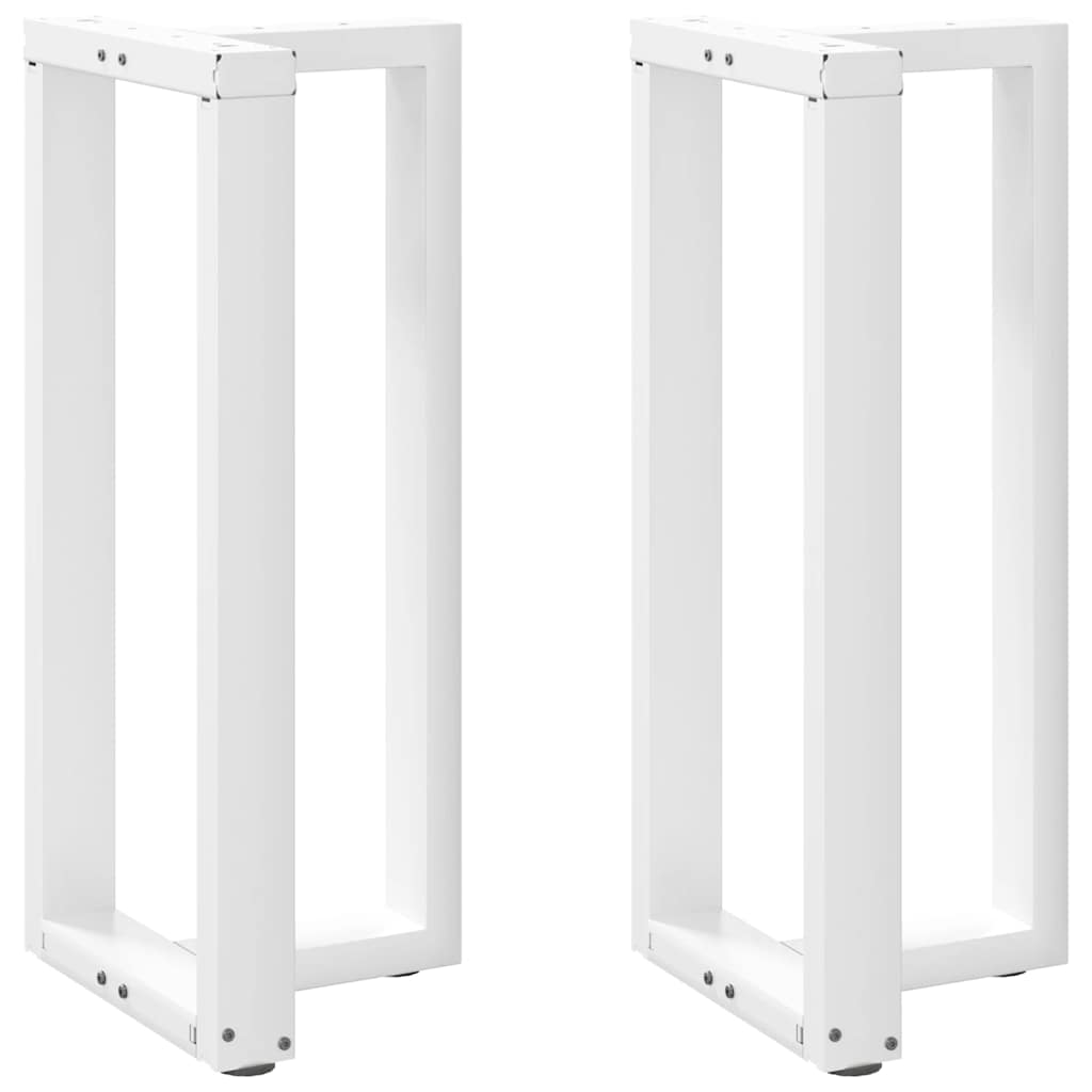 Pés de mesa de bar em forma de t, 2 peças, branco, 50x35x(90-91) cm, aço